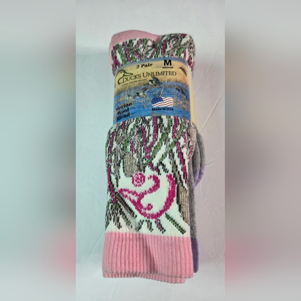 WOMEN'S DUCKS UNLIMITED 2 PAIR MERINO WOOL BLEND IR SOCKS